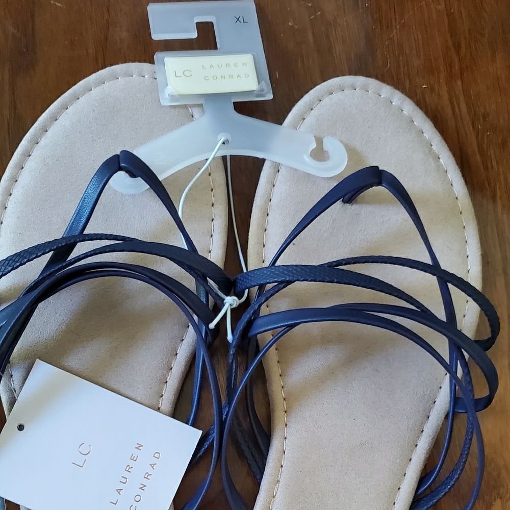 LC Lauren Conrad size 11 Strappy Slide Sandals